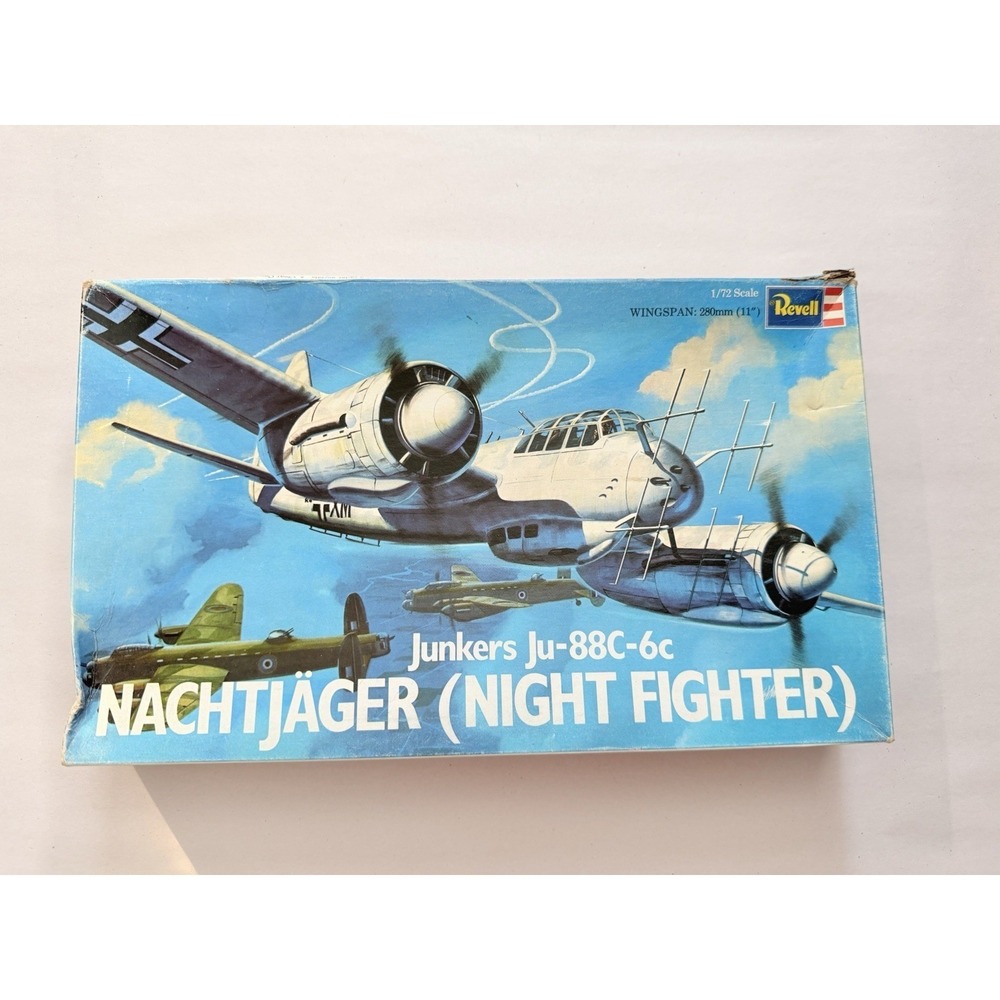 Vintage Revell 1/72 Junkers Ju-88C-6c Night Model Kit H-165